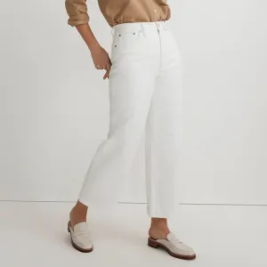 Madewell NWT Tall Perfect Vintage Wide-Leg Crop Jeans Size 27T in Tile White