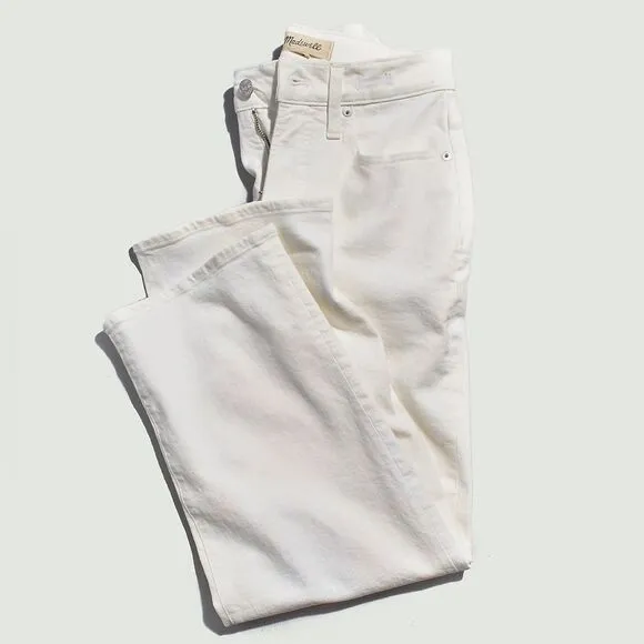 Madewell NWT Tall Perfect Vintage Wide-Leg Crop Jeans Size 27T in Tile White