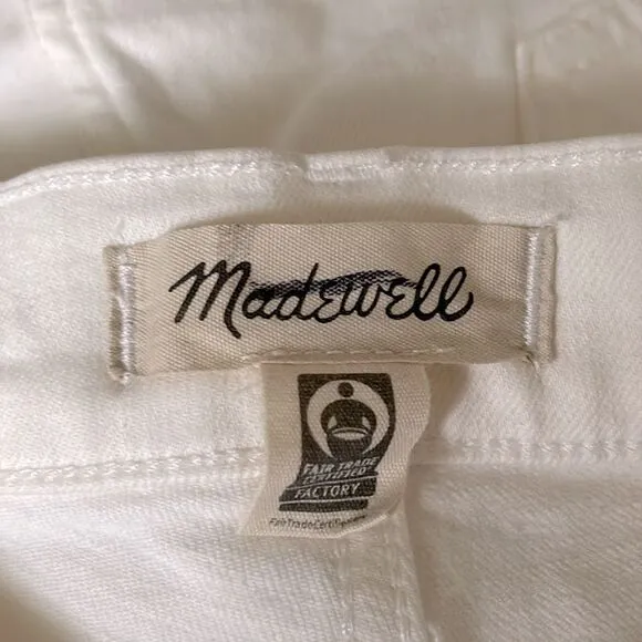 Madewell NWT Tall Perfect Vintage Wide-Leg Crop Jeans Size 27T in Tile White