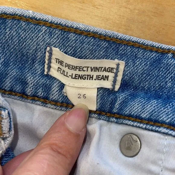 Madewell Perfect vintage full-length jeans high rise straight leg women 26