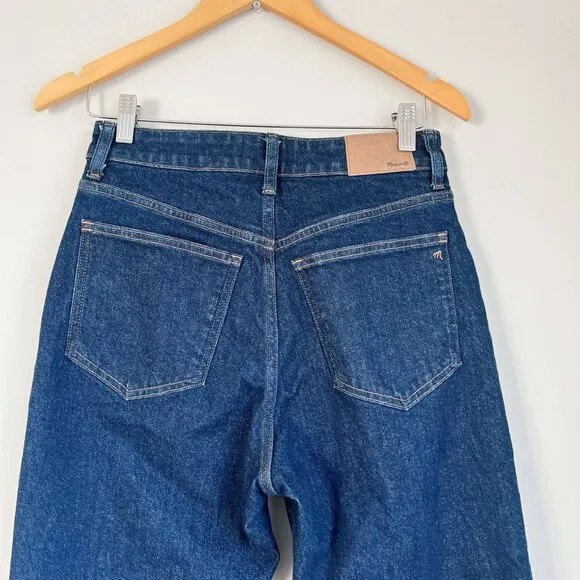 Madewell The Curvy 90s Straight Leg Jeans Size 27 Dark Wash