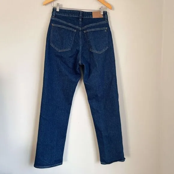 Madewell The Curvy 90s Straight Leg Jeans Size 27 Dark Wash