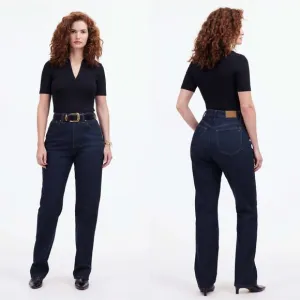 Madewell The Curvy 90s Straight Leg Jeans Size 27 Dark Wash