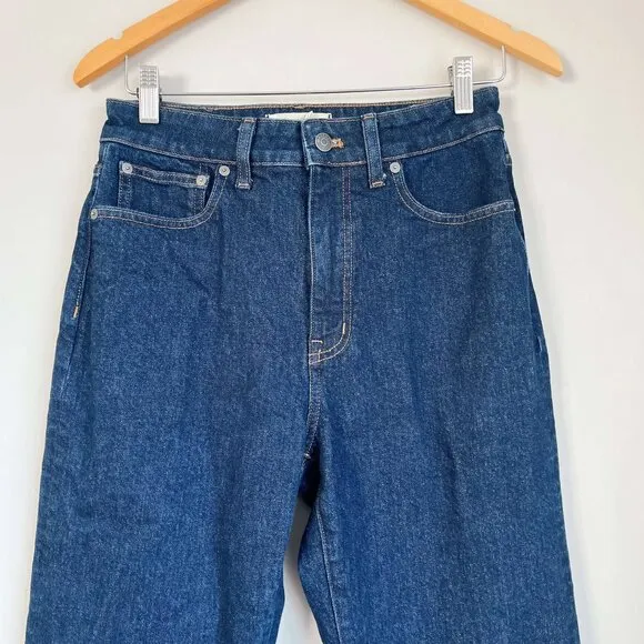 Madewell The Curvy 90s Straight Leg Jeans Size 27 Dark Wash