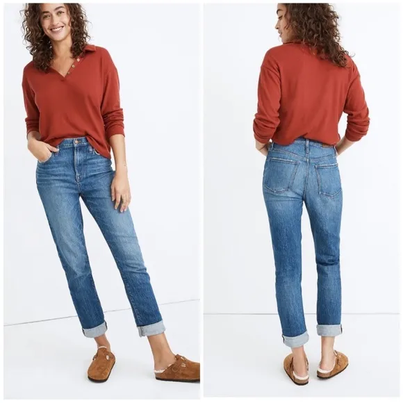 Madewell the high rise slim boy jeans 28