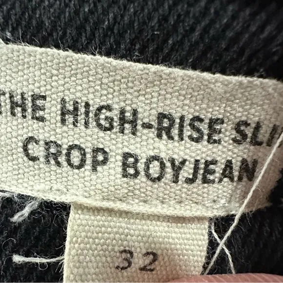 Madewell The High-Rise Slim Boyjean in Lunar Wash Black Size 32