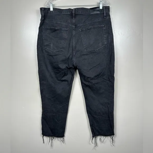 Madewell The High-Rise Slim Boyjean in Lunar Wash Black Size 32