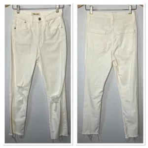 Madewell The High Rise Slim Boyjean Jeans Sz 23 Cotton Blend