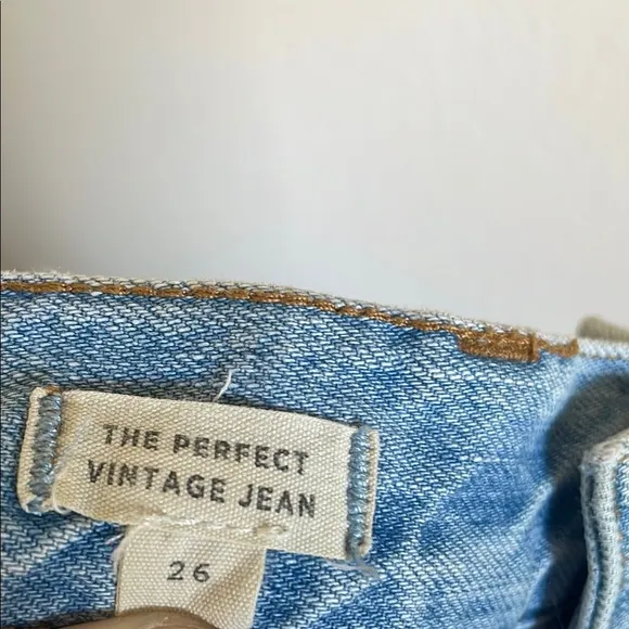 Madewell The Perfect Vintage Jean High Waisted Straight Tapered Slim Leg C2819
