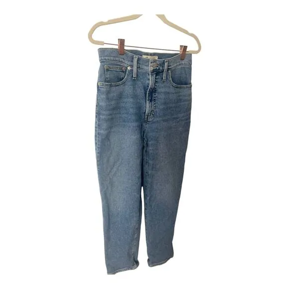 Madewell The Perfect Vintage Straight Crop Jeans High Rise Medium Wash Size 27