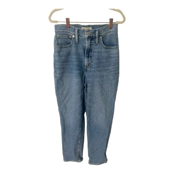 Madewell The Perfect Vintage Straight Crop Jeans High Rise Medium Wash Size 27