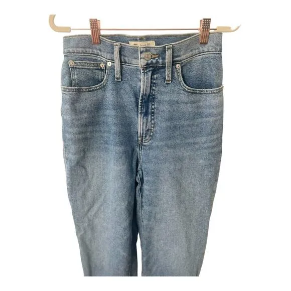 Madewell The Perfect Vintage Straight Crop Jeans High Rise Medium Wash Size 27