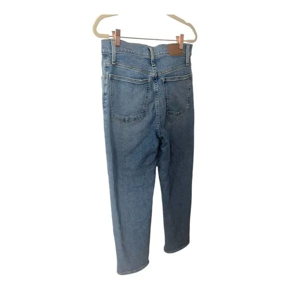 Madewell The Perfect Vintage Straight Crop Jeans High Rise Medium Wash Size 27