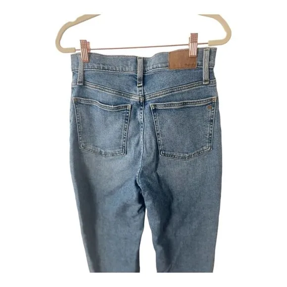 Madewell The Perfect Vintage Straight Crop Jeans High Rise Medium Wash Size 27