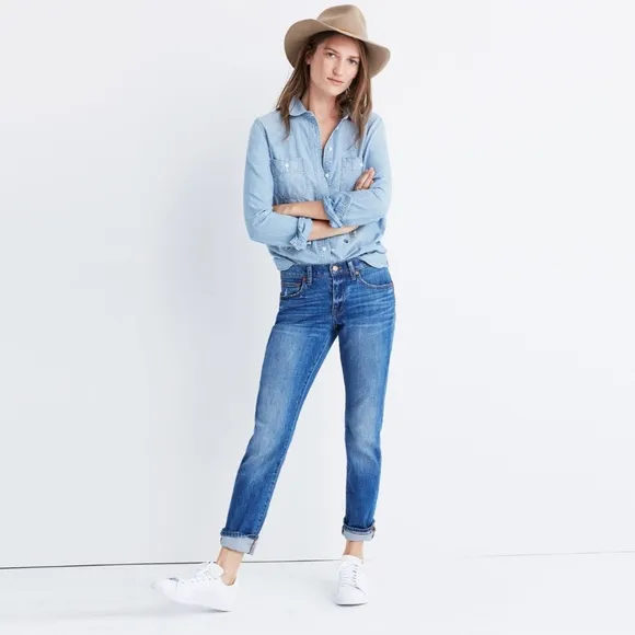 Madewell The Slim BoyJean in Walton Wash Mid Rise - Size 24