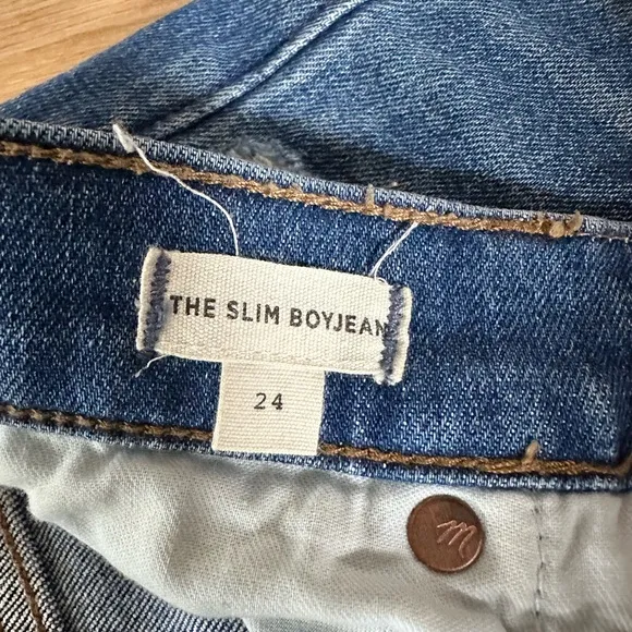 Madewell The Slim BoyJean in Walton Wash Mid Rise - Size 24