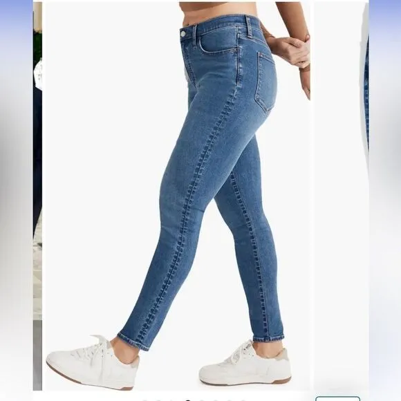 Madewell 9-Inch Mid-Rise Roadtripper Supersoft Skinny Jeans Size 35P