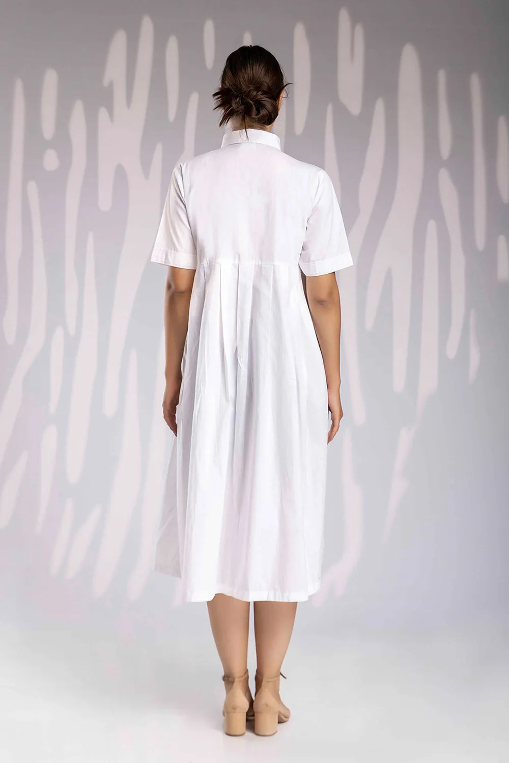 Matted Long Dress - White