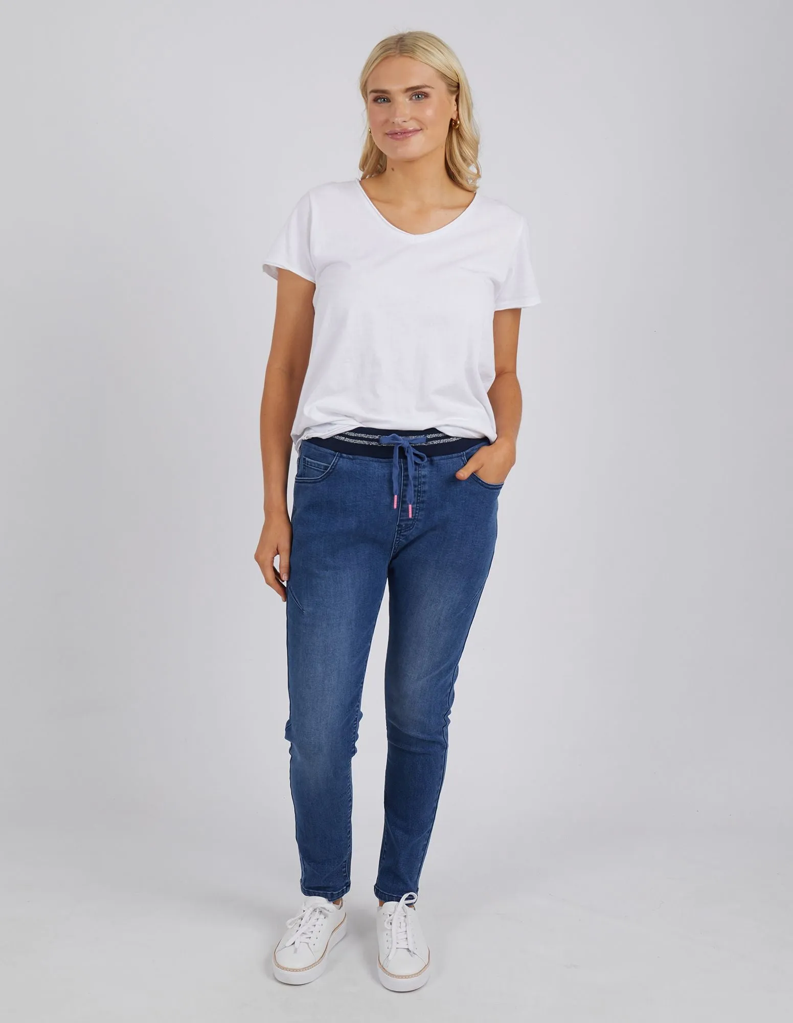 Melody Denim Jogger - Dark Blue Wash