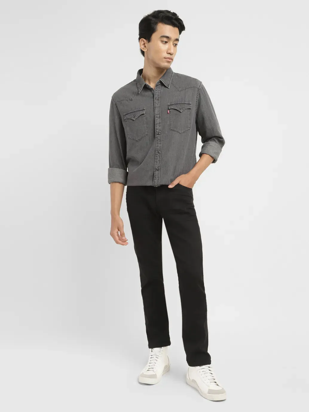 Men's 511 Black Slim Fit Mid Rise Jeans