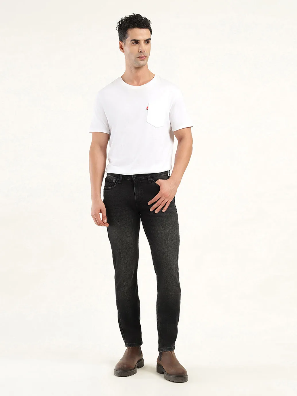 Men's 511 Black Slim Fit Mid Rise Jeans