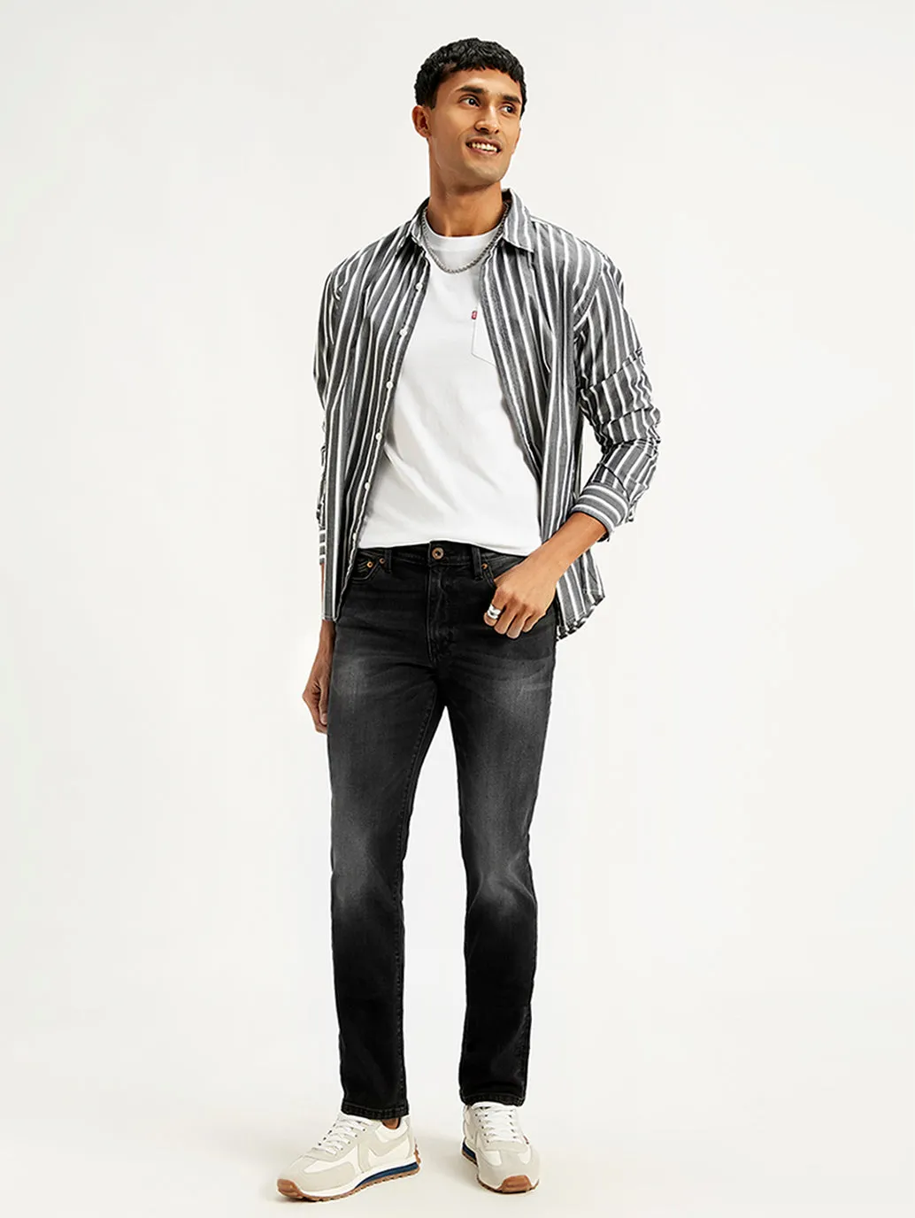 Men's 511 Black Slim Fit Mid Rise Jeans