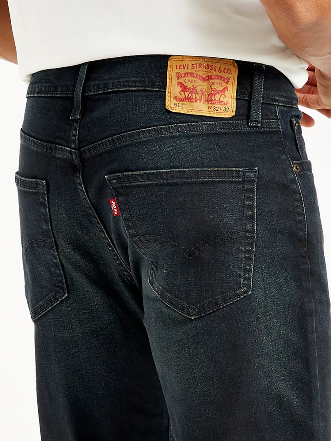 Men's 511 Black Slim Fit Mid Rise Jeans