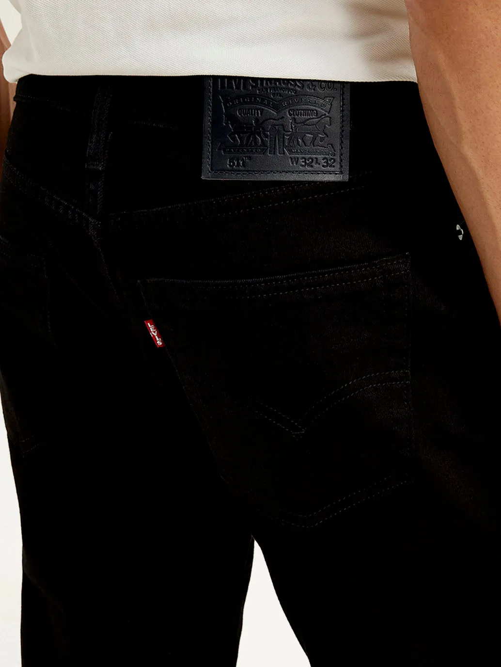 Men's 511 Black Slim Fit Mid Rise Jeans