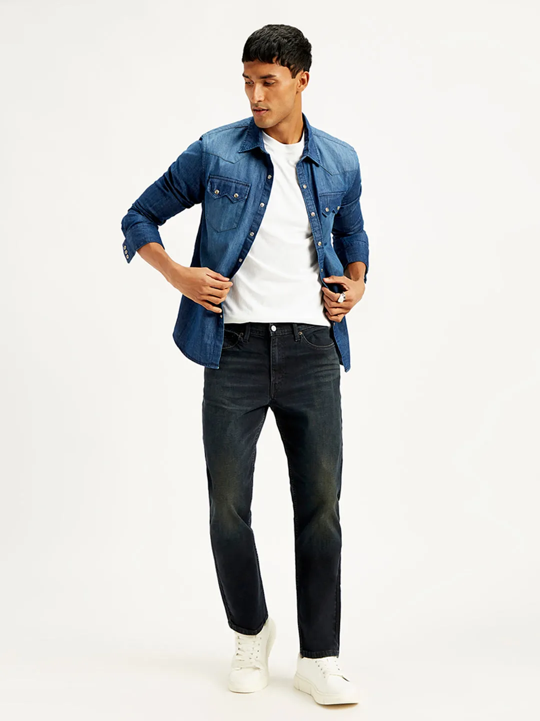 Men's 511 Black Slim Fit Mid Rise Jeans