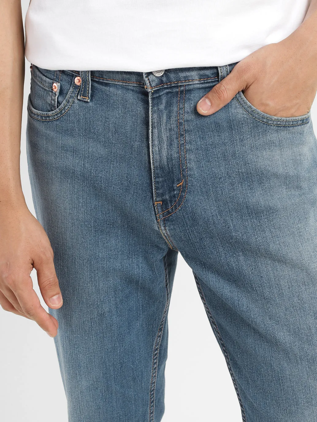 Men's 511 Blue Slim Fit Mid Rise Jeans