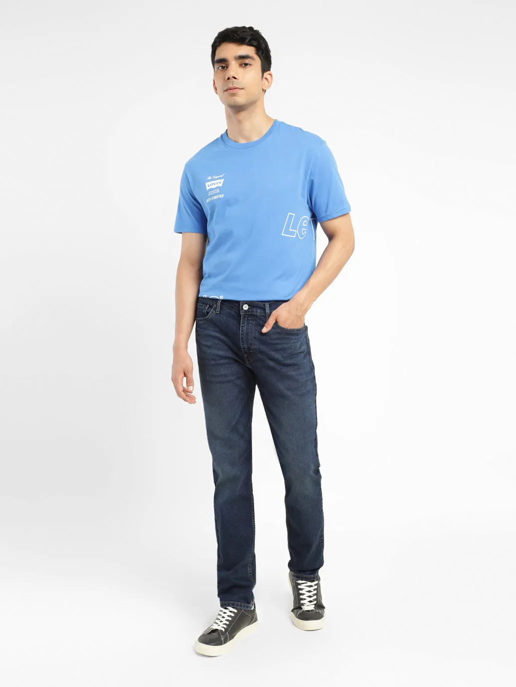 Men's 511 Blue Slim Fit Mid Rise Jeans