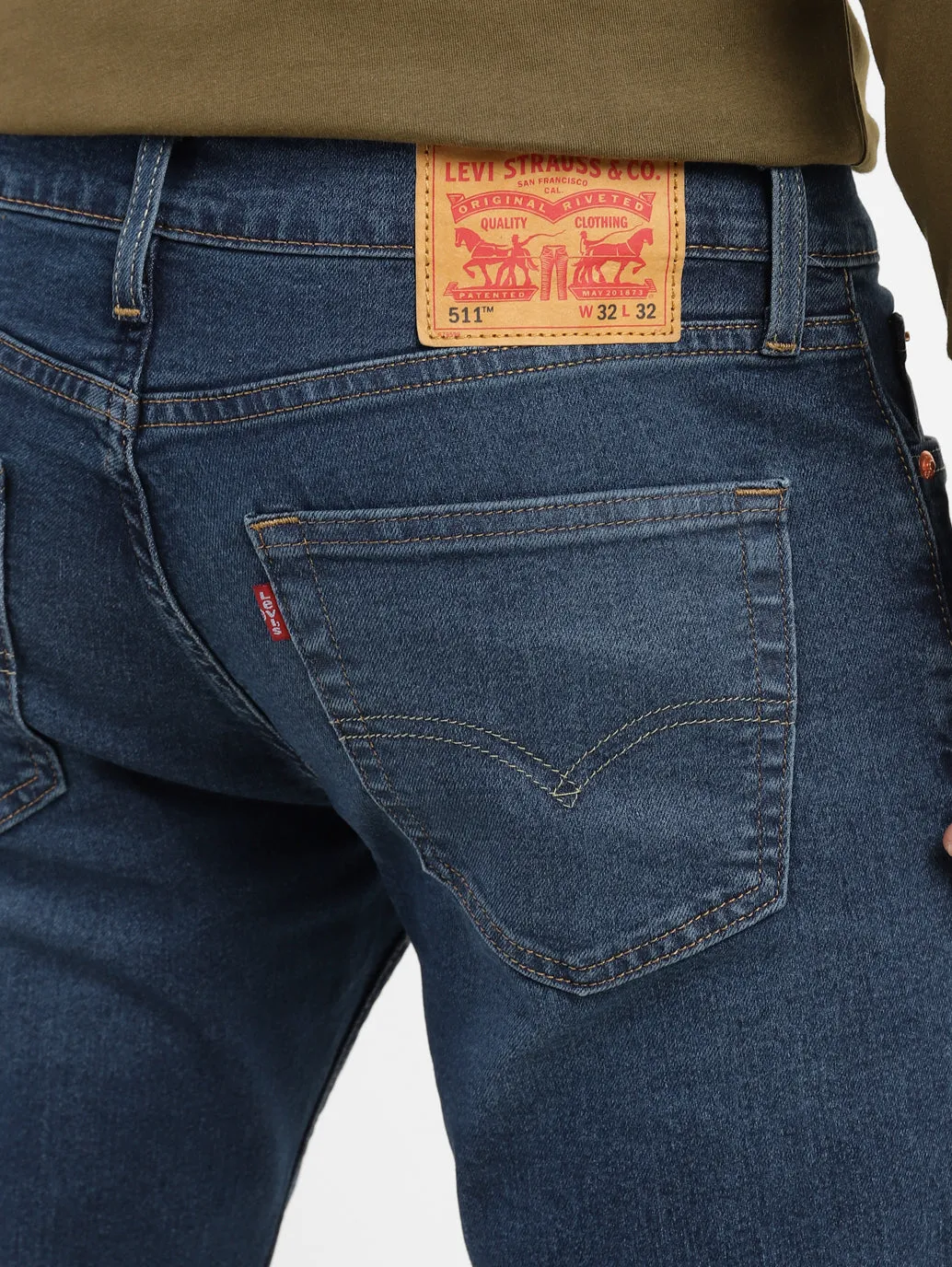 Men's 511 Blue Slim Fit Mid Rise Jeans