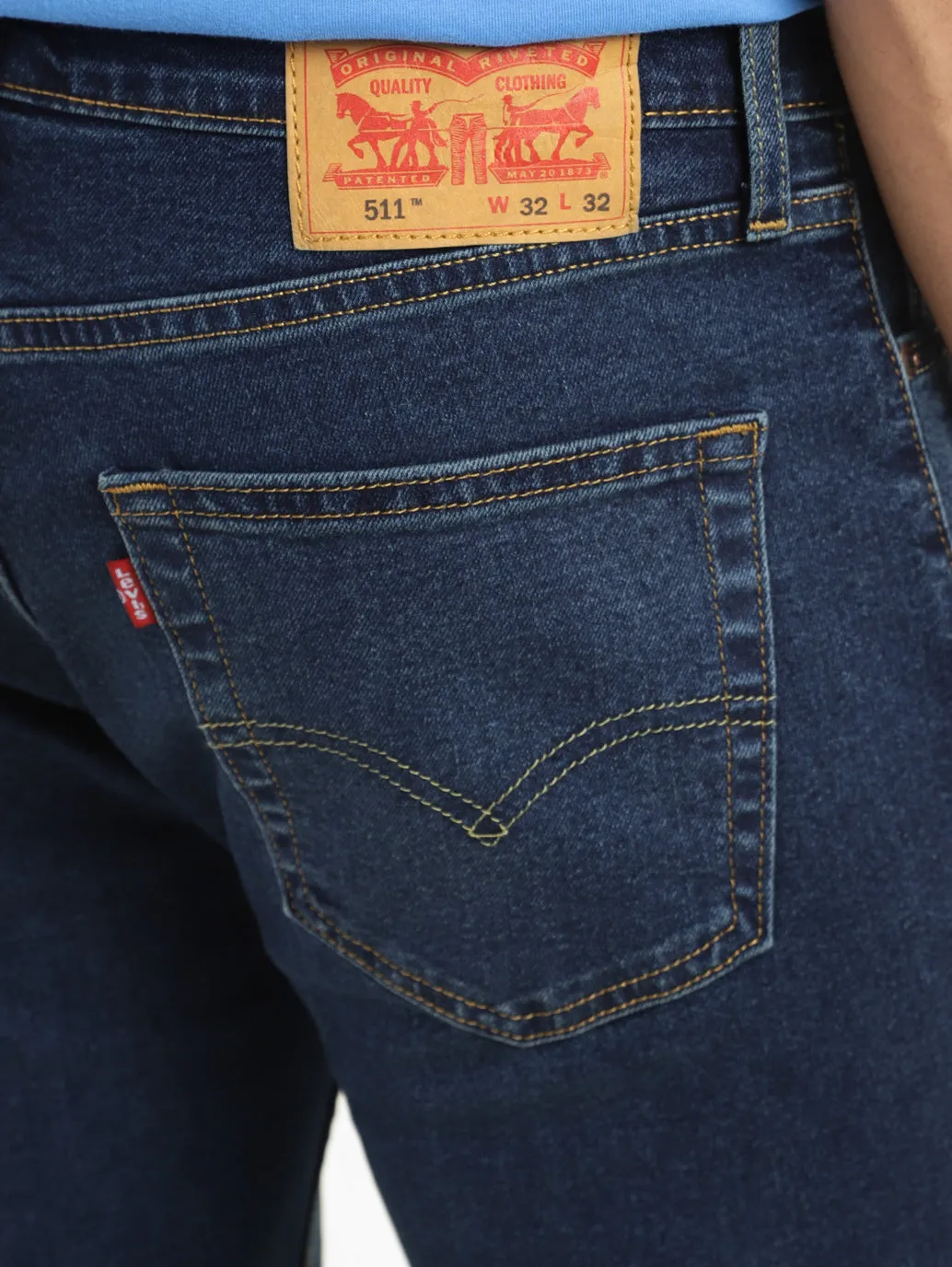Men's 511 Blue Slim Fit Mid Rise Jeans