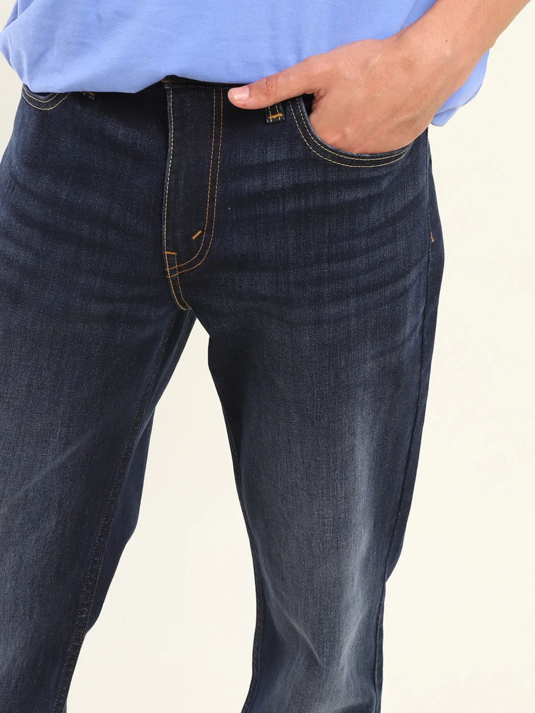 Men's 511 Blue Slim Fit Mid Rise Jeans