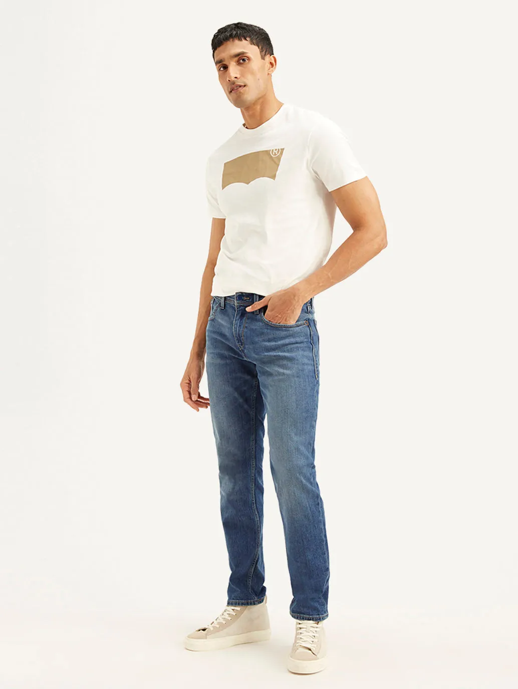 Men's 511 Blue Slim Fit Mid Rise Jeans