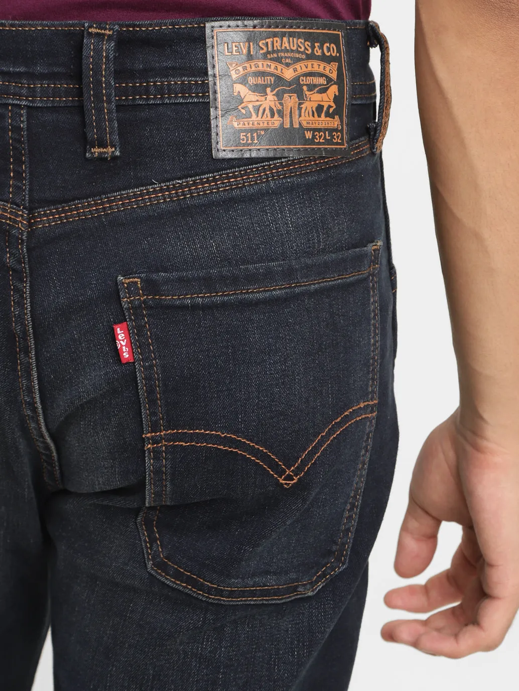 Men's 511 Blue Slim Fit Mid Rise Jeans