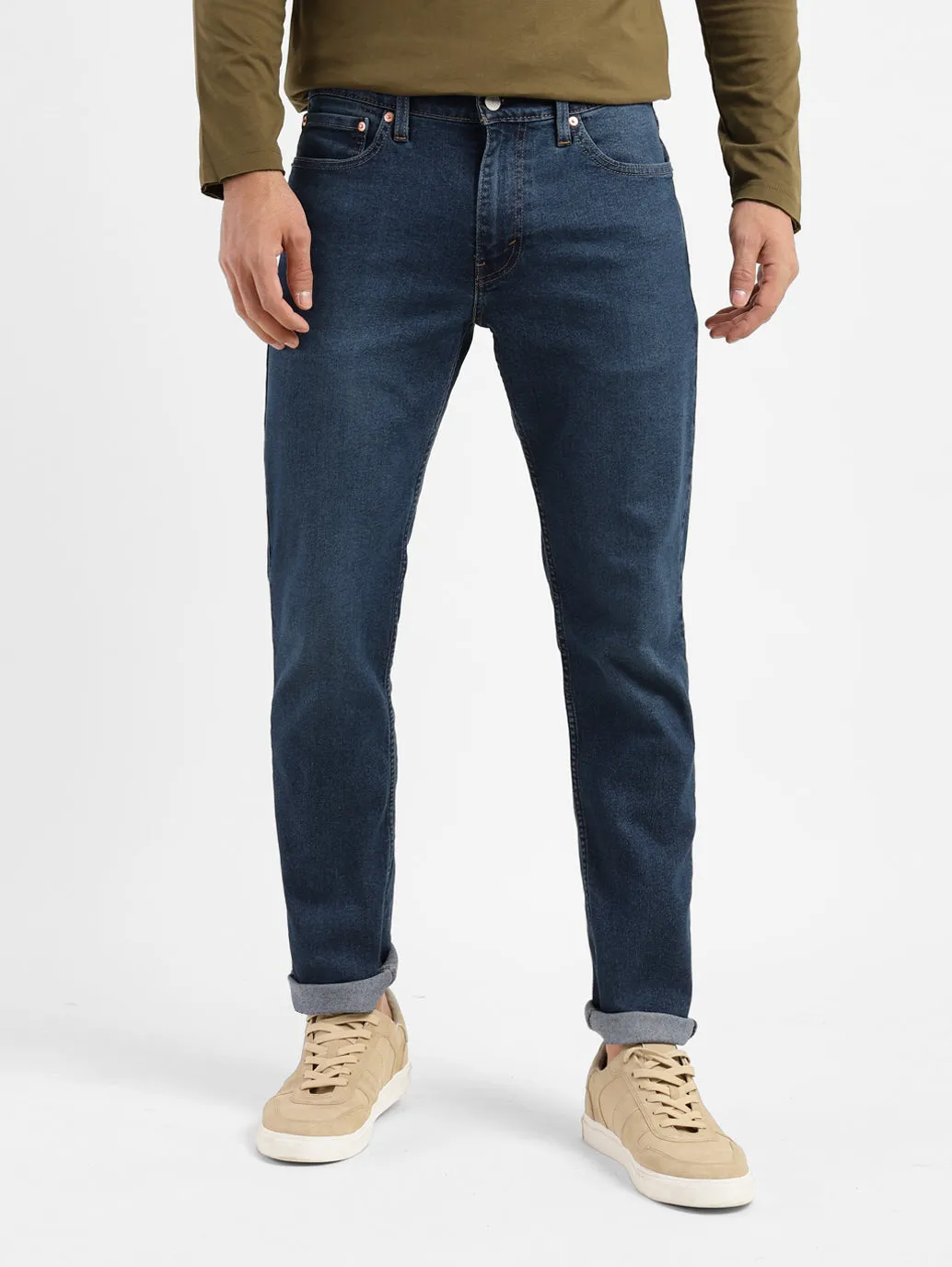 Men's 511 Blue Slim Fit Mid Rise Jeans