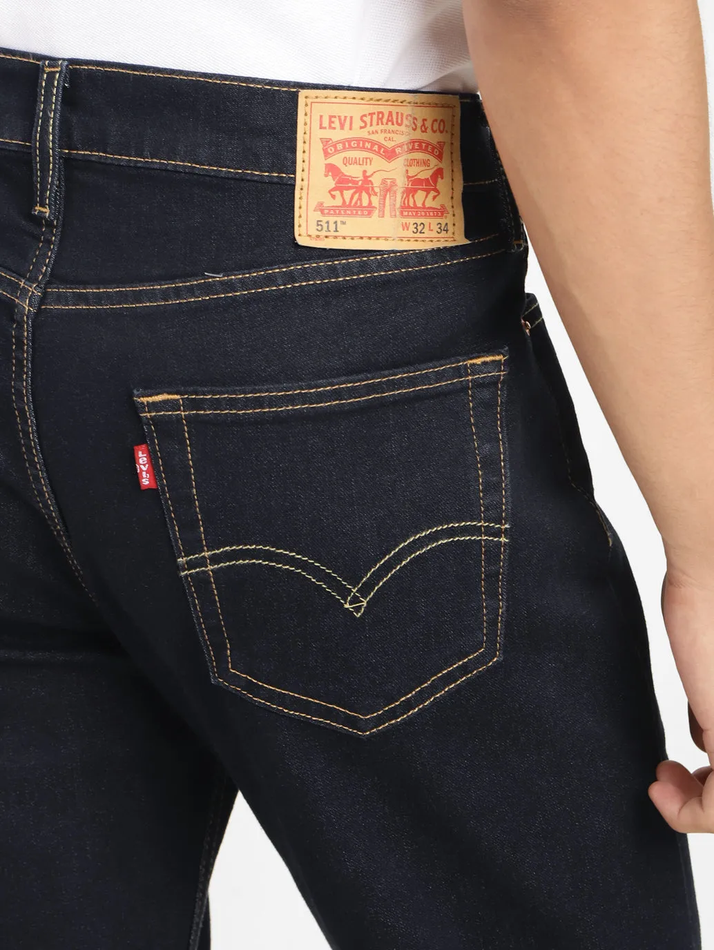Men's 511 Blue Slim Fit Mid Rise Jeans
