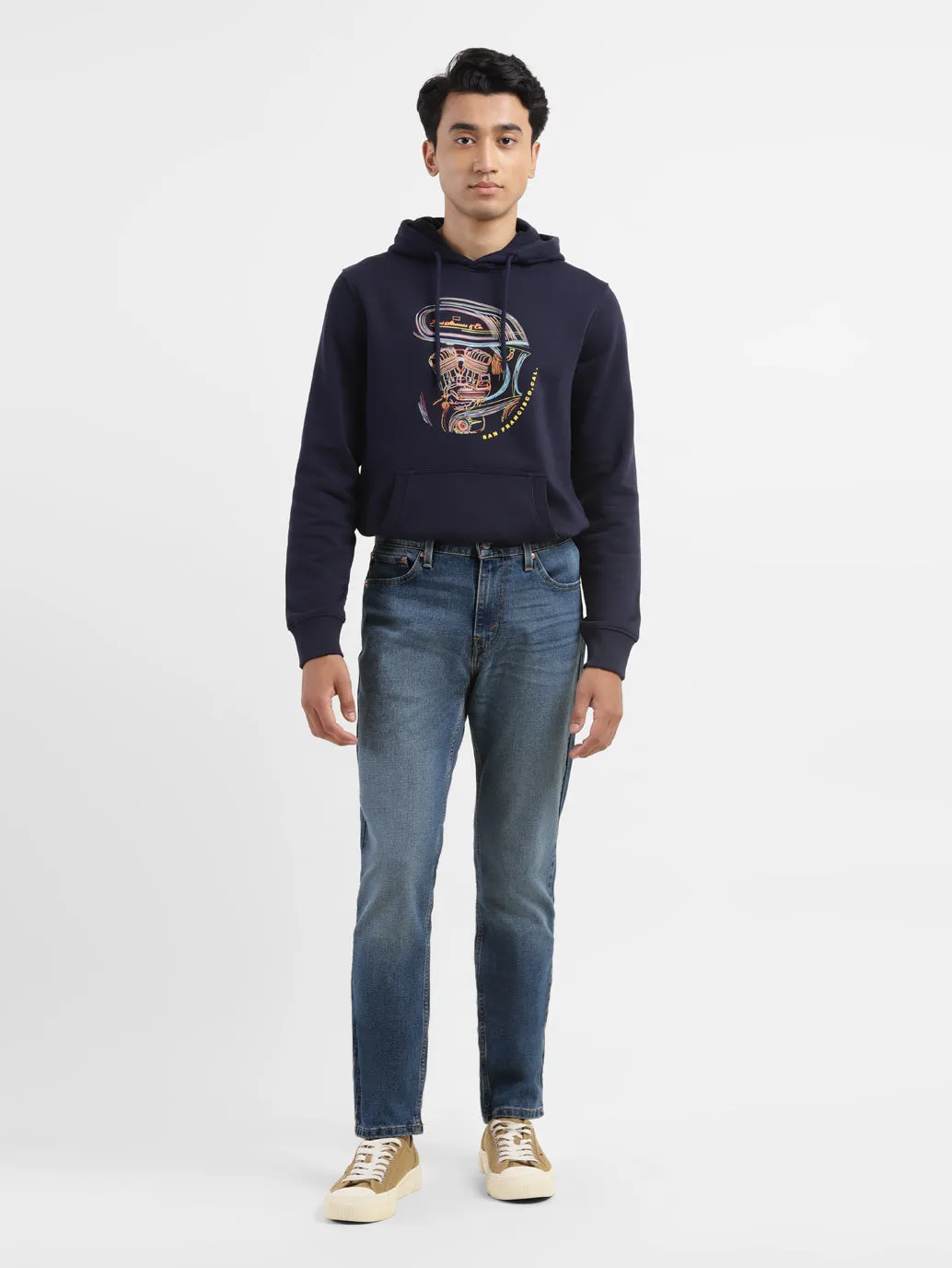 Men's 511 Blue Slim Fit Mid Rise Jeans