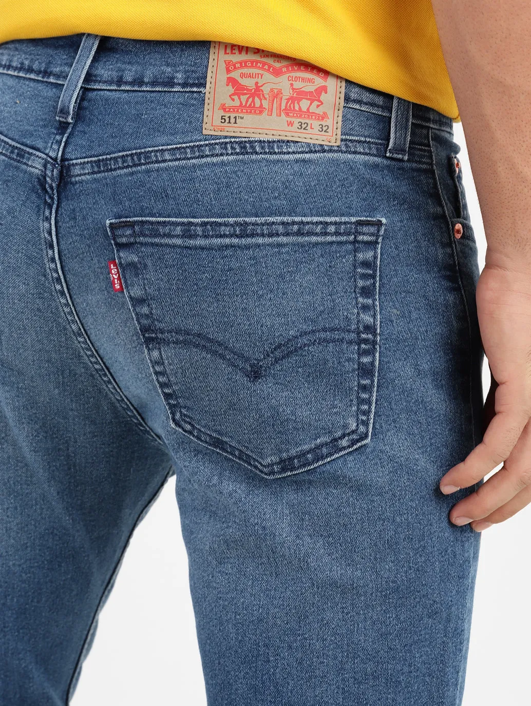 Men's 511 Blue Slim Fit Mid Rise Jeans