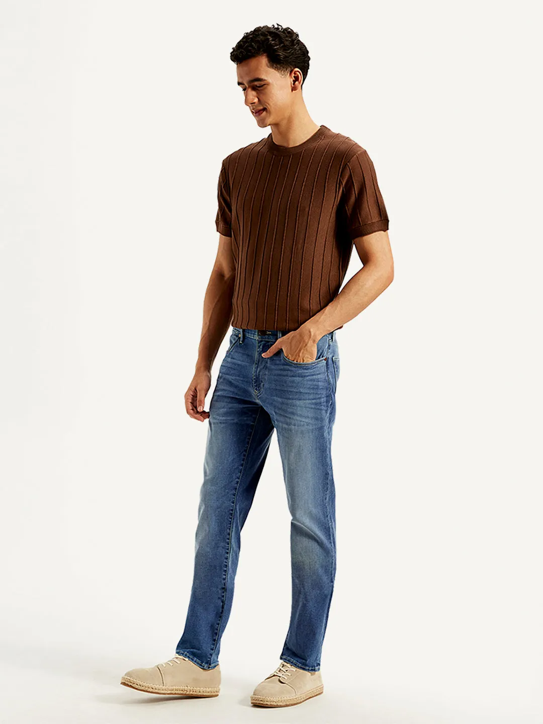 Men's 511 Blue Slim Fit Mid Rise Jeans
