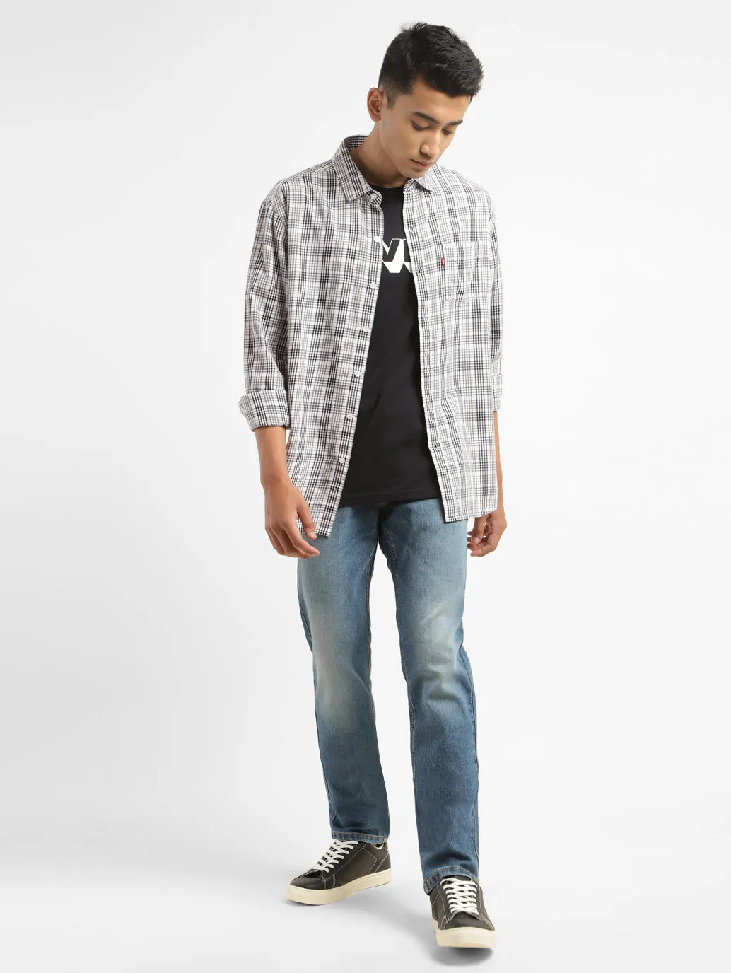 Men's 511 Dark Blue Slim Fit Mid Rise Jeans