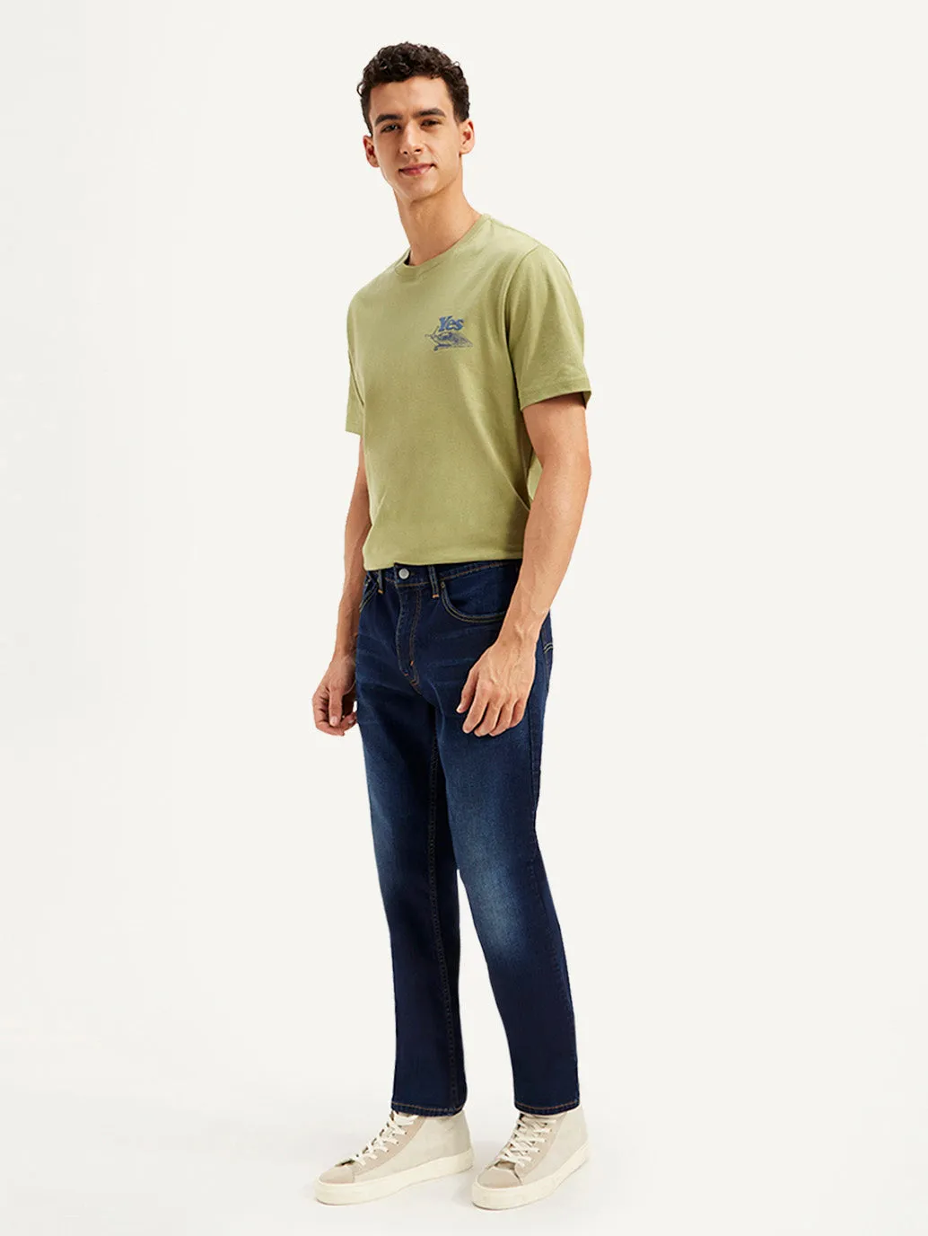 Men's 511 Dark Blue Slim Fit Mid Rise Jeans