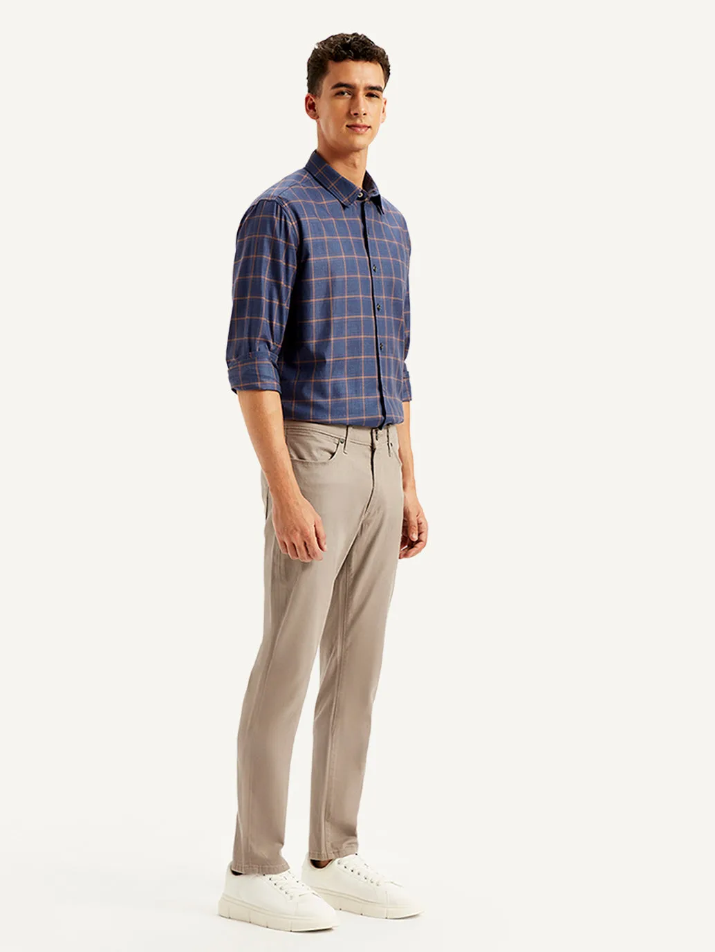 Men's 511 Light Brown Slim Fit Mid Rise Jeans