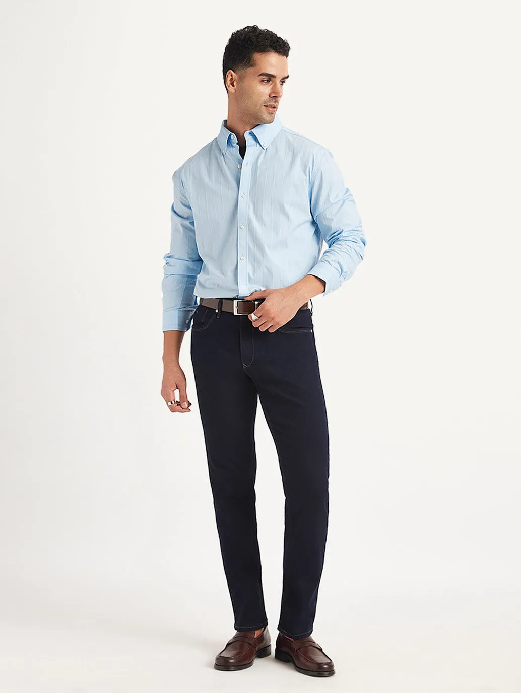 Men's 511 Navy Blue Slim Fit Mid Rise Jeans