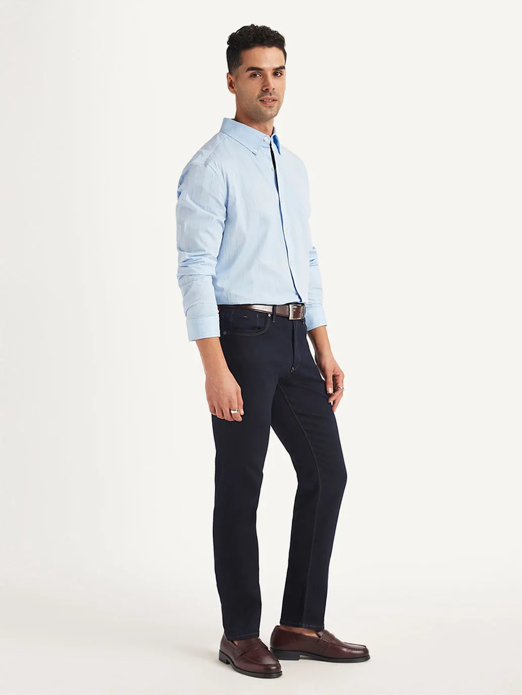 Men's 511 Navy Blue Slim Fit Mid Rise Jeans