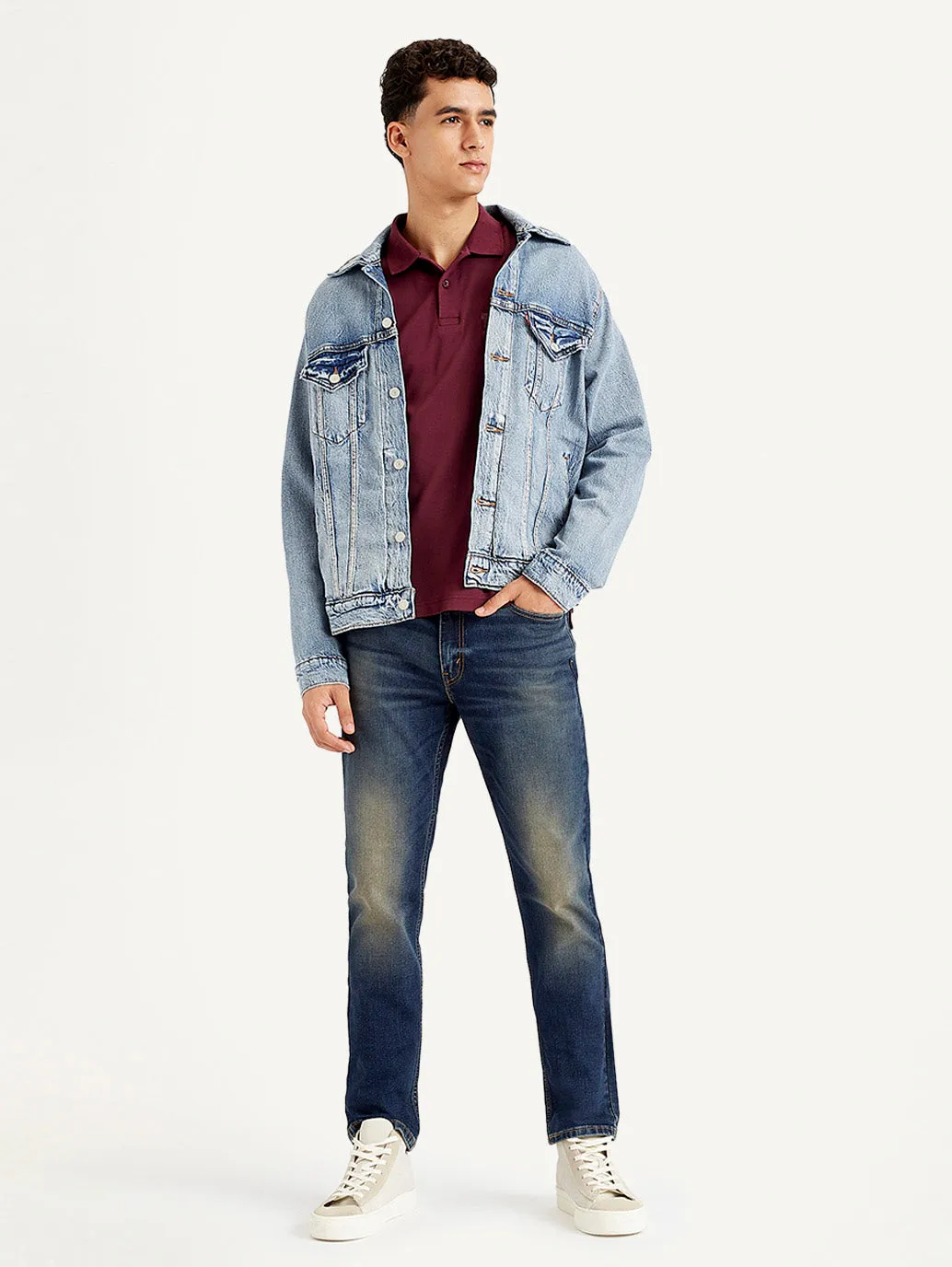 Men's 511 Navy Blue Slim Fit Mid Rise Jeans