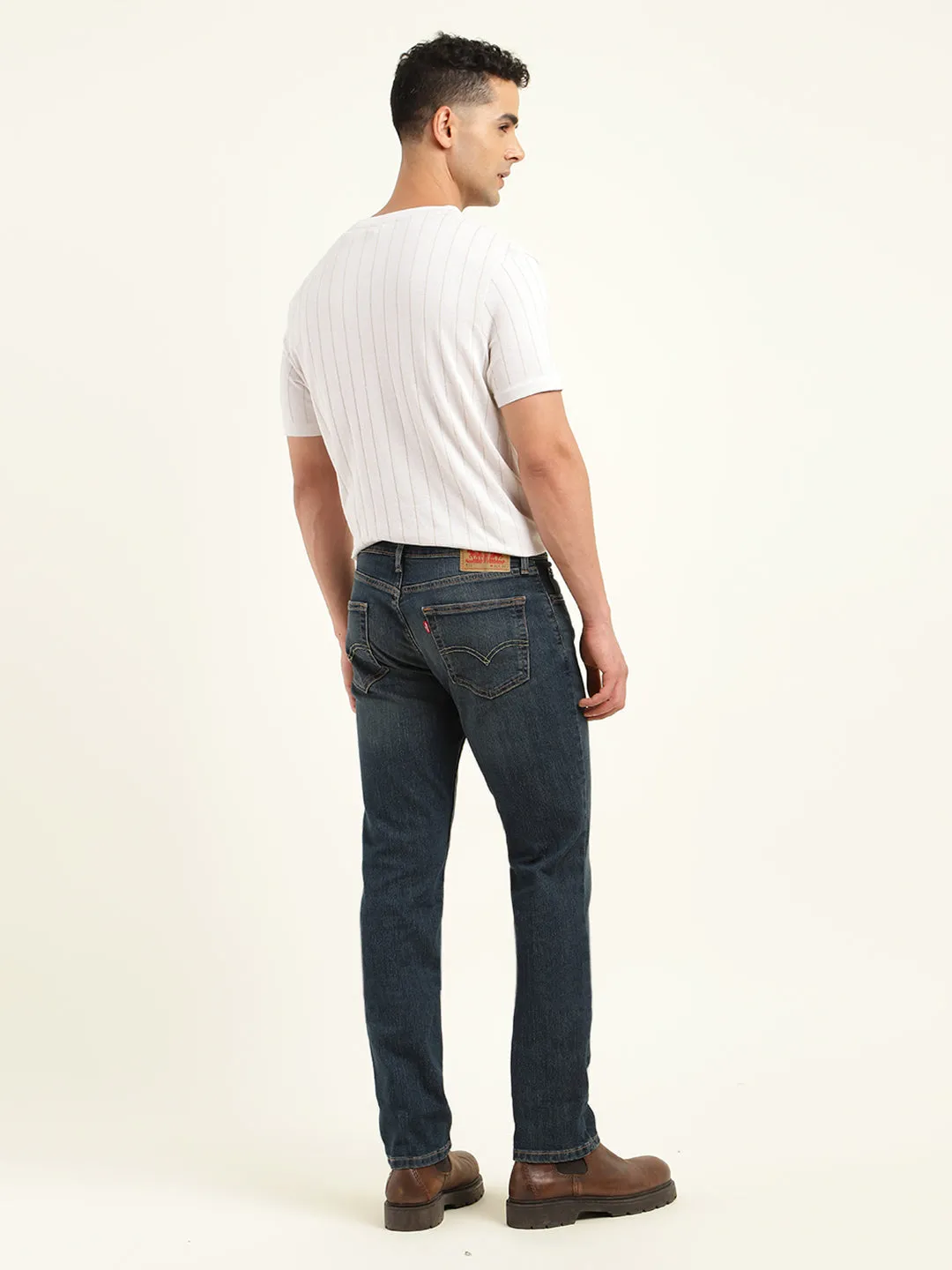Men's 511 Navy Blue Slim Fit Mid Rise Jeans
