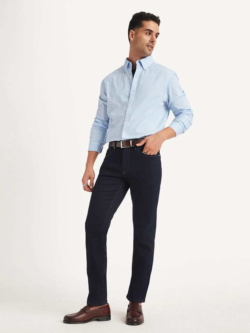 Men's 511 Navy Blue Slim Fit Mid Rise Jeans