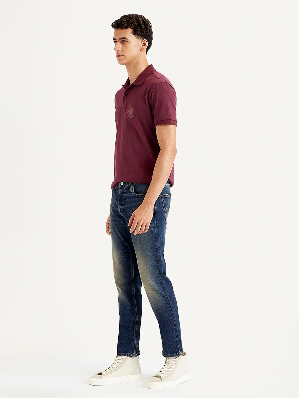 Men's 511 Navy Blue Slim Fit Mid Rise Jeans